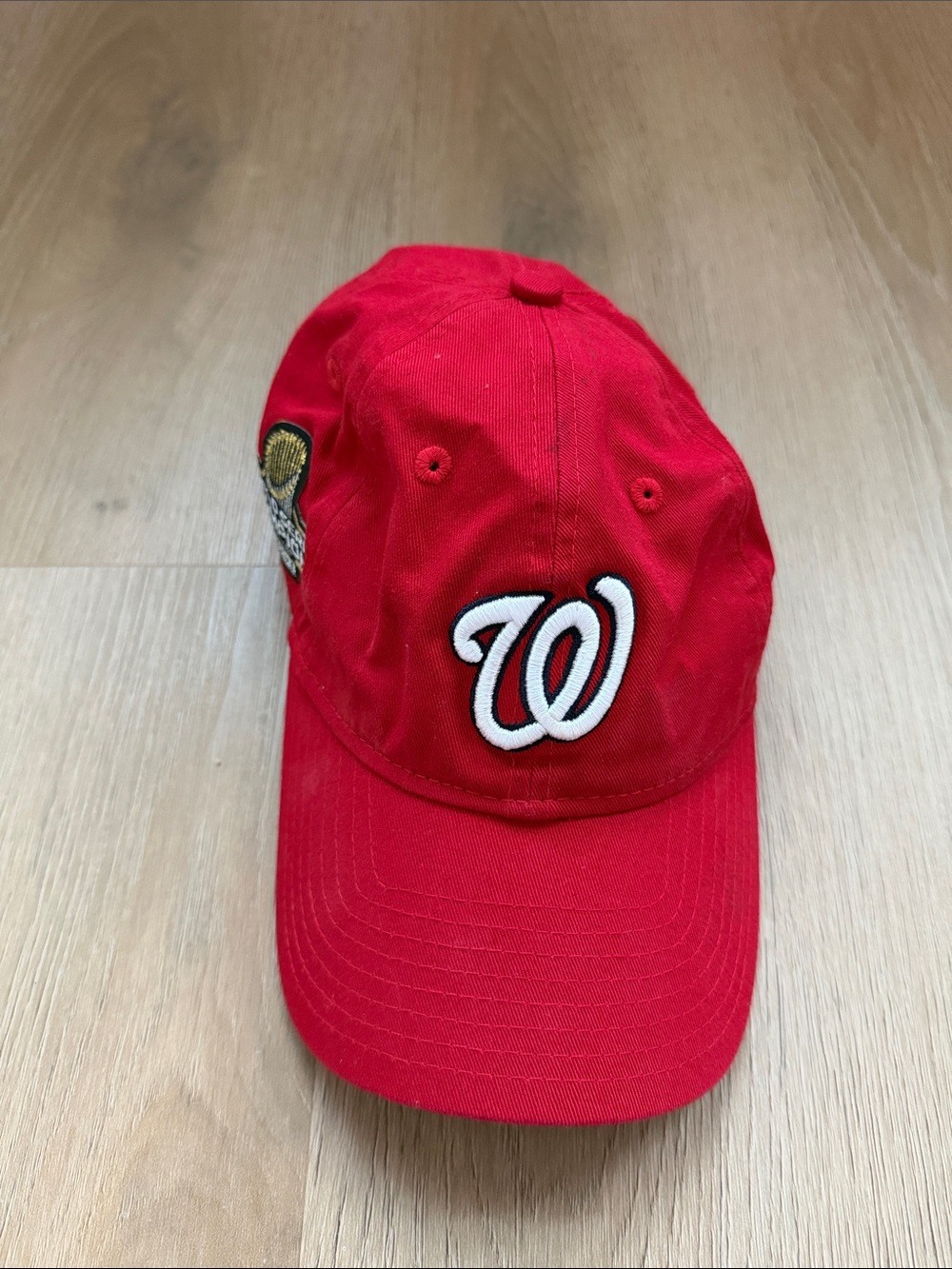 Washington Nationals Red Baseball Cap with World Series patch